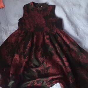 Black and red floral dress